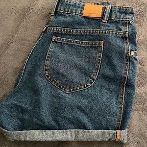 High waisted jean shorts